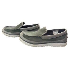 LL Bean Men's 9M Sedona Sage Suede All Week Mocs Shearling Lined Slippers Shoe